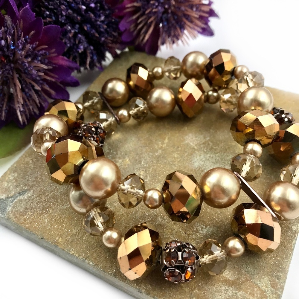 💙 5 for $25 - Gold tone Wrap Bracelet